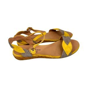 ERIC MICHAEL espadrille SANDAL (WOMEN'S) - yellow and gray size 40